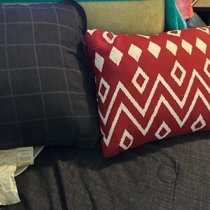 Two throw pillows